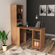 Armário Home Office Retrátil Multifuncional com Bancada MDP Amêndoa Tecnomobili