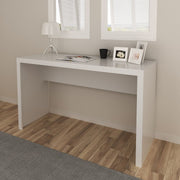 Mesa para Escritório 127cm MDP Branco Design ModernoTecnomobili