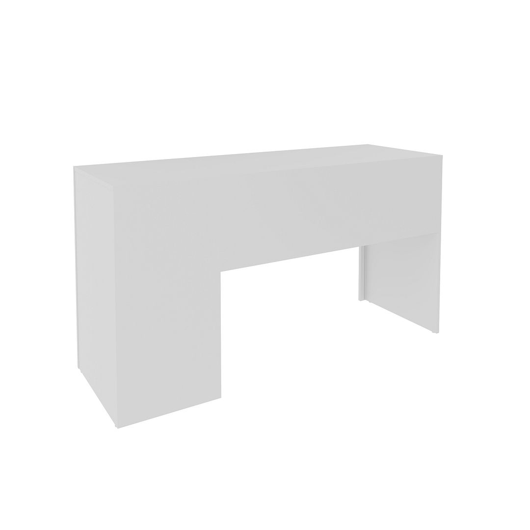 Mesa para Escritório Reta 140cm com 3 Gavetas MDP Branco Tecnomobili
