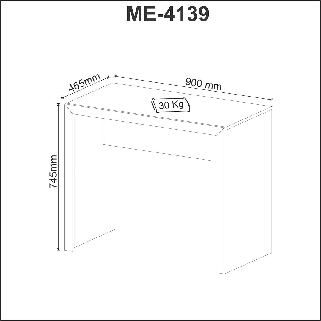 Mesa para Escritório 90cm MDP Branco Design Moderno Tecnomobili