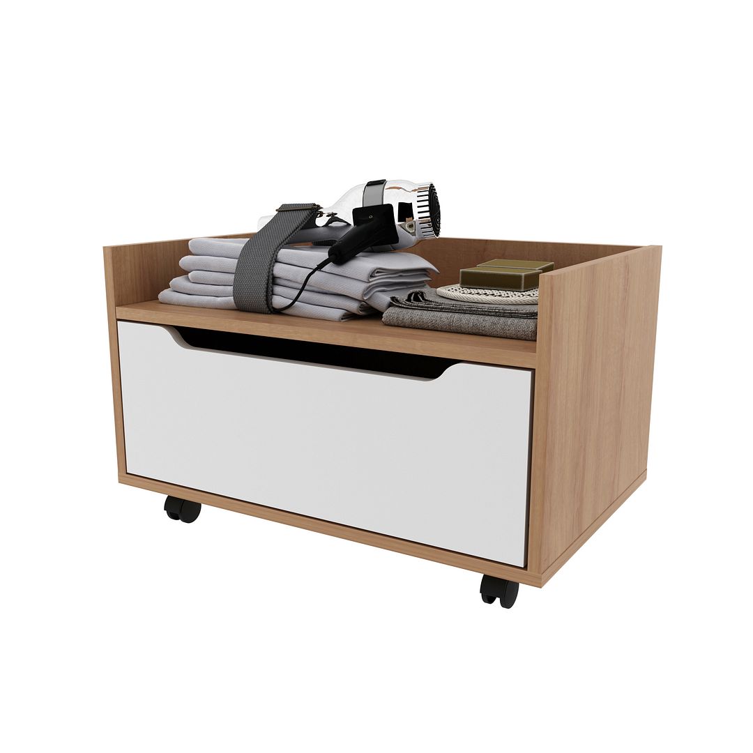 Conjunto de Banheiro com Balcão Gabinete Suspenso com 1 Porta e Balcão Gabinete 1 Gaveta MDP Tecnomobili