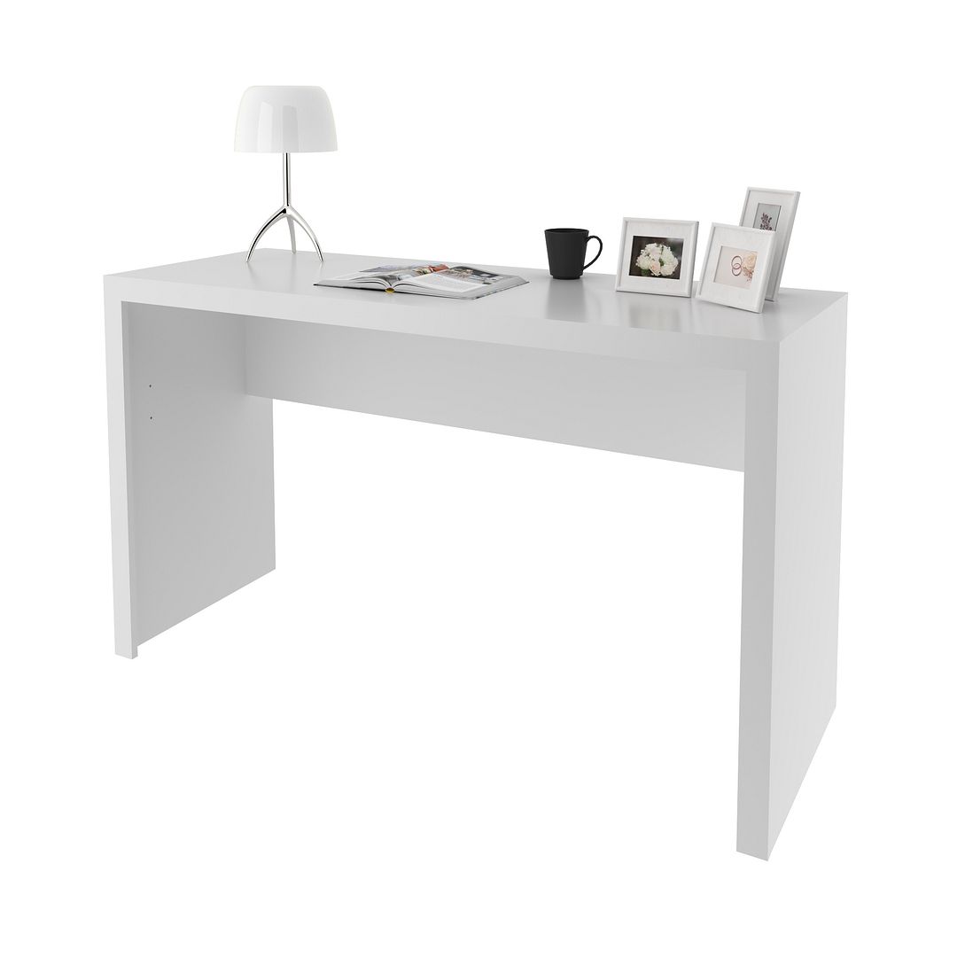 Mesa para Escritório 127cm MDP Branco Design ModernoTecnomobili