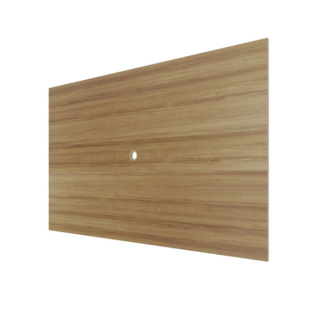 Conjunto de Escritório com Mesa de Reunião 220cm e Painel Suspenso até 42 Polegadas MDP Amêndoa Tecnomobili