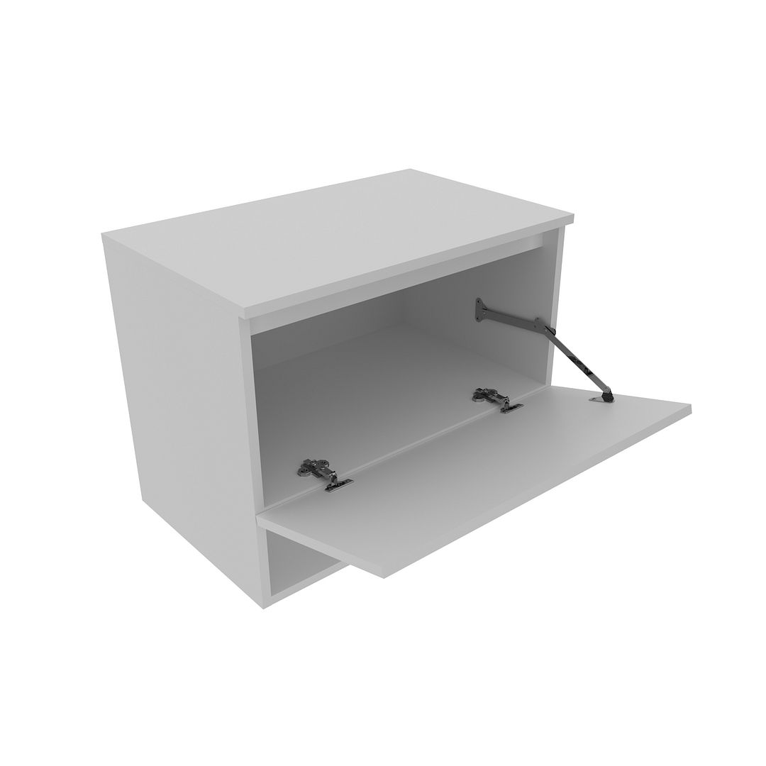 Balcão Gabinete para Banheiro Suspenso 60cm com 1 Porta MDP Branco Tecnomobili