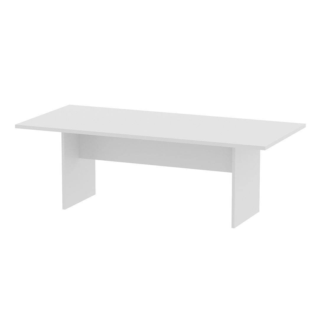 Mesa de Reunião para Escritório 220cm MDP Branco Tecnomobili