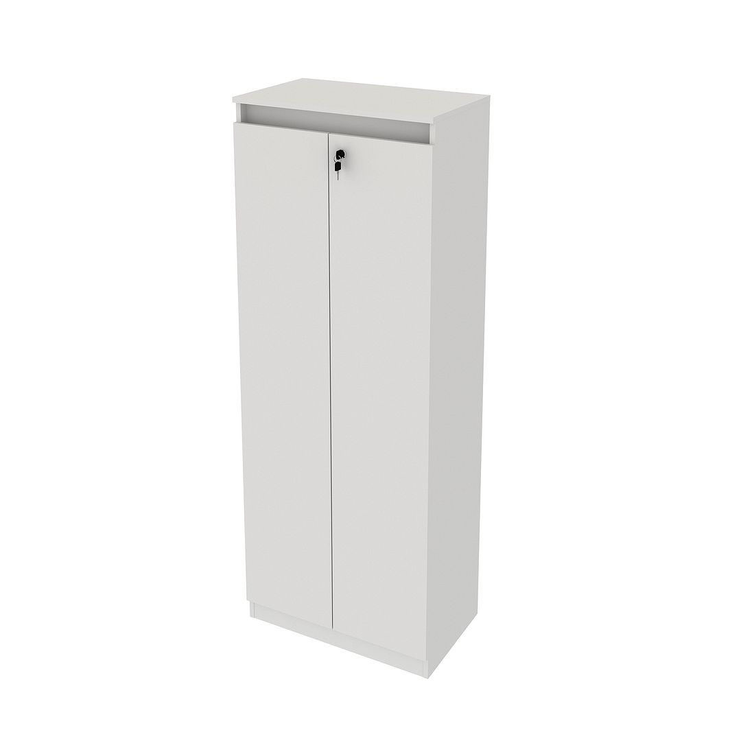 Armário para Escritório com 2 Portas e Chave MDP Branco Tecnomobili