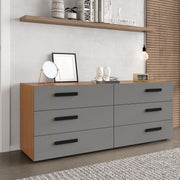 Cômoda 6 Gavetas 150cm Com Design Elegante E Acabamento Em Pintura Uv Em Mdp/mdf Politorno