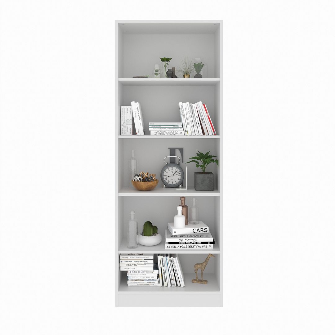 Estante Multiuso com 5 Prateleiras MDP Branco Tecnomobili