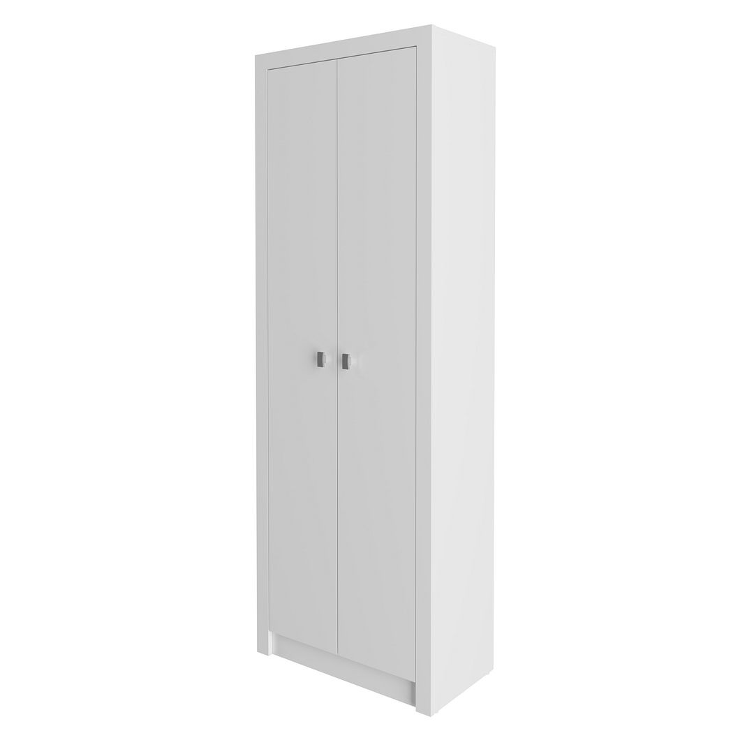 Armário Multiuso com 2 Portas e 5 Prateleiras MDP Branco Tecnomobilli