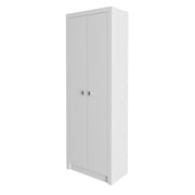Armário Multiuso com 2 Portas e 5 Prateleiras MDP Branco Tecnomobilli