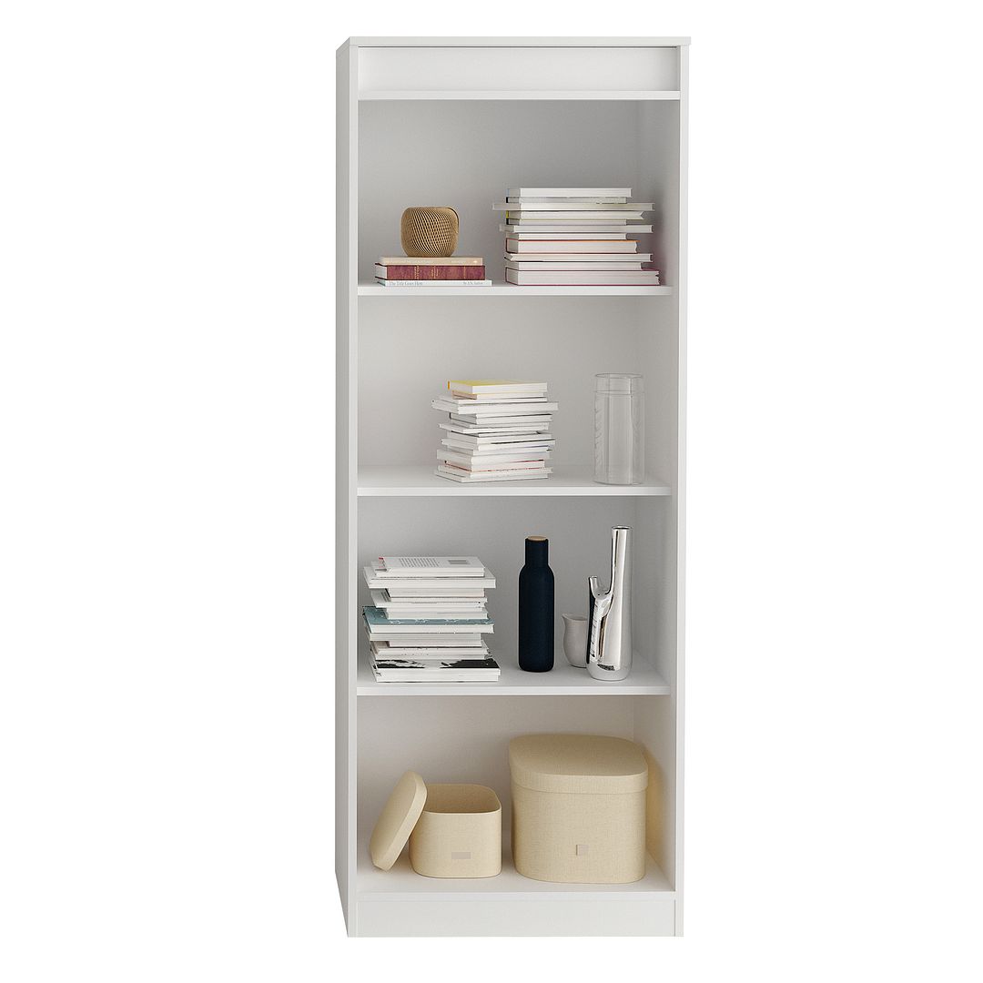 Estante para Escritório Estante com 4 Prateleiras MDP Branco Tecnomobili
