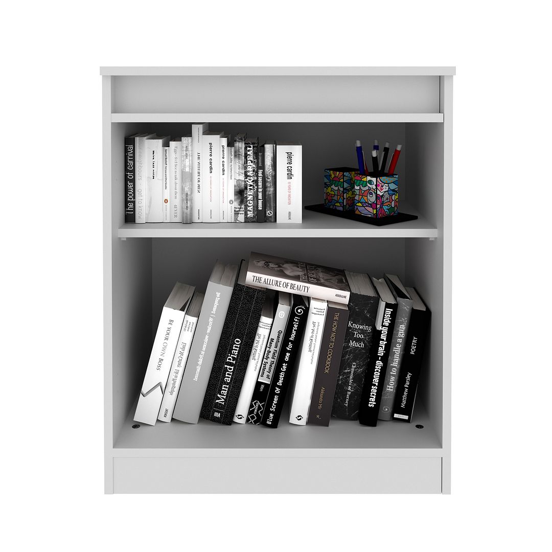 Balcão para Escritório 60cm com 1 Prateleira 2 Portas MDP Branco Tecnomobili