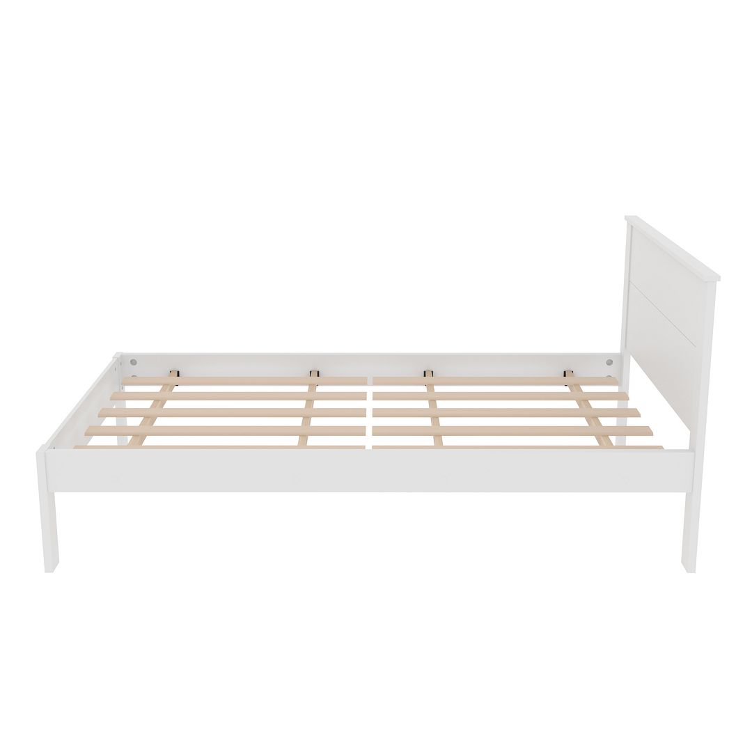 Cama de Solteiro Tradicional para Colchão 88cm MDP Branca Tecnomobili