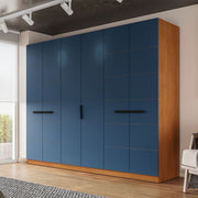Guarda-Roupa 6 Portas 4 Gavetas 242cm Com Design Sofisticado E Acabamento Em Pintura Uv Em Mdp/mdf Politorno