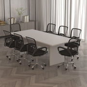 Mesa de Reunião para Escritório 220cm MDP Branco Tecnomobili