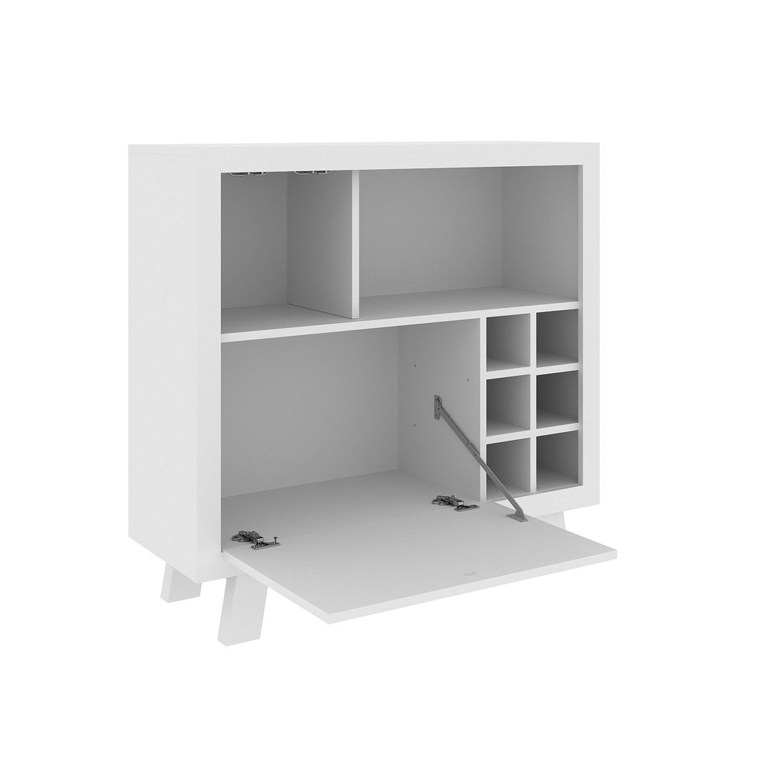 Adega Bar para 6 Garrafas com 1 Porta MDP Branco Tecnomobili
