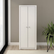 Armário de Escritório com 2 Portas 5 Prateleiras e 2 Puxadores PVC MDP Branco Tecnomobili
