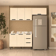 Cozinha Completa 3 Peças 225x200cm Com Design Compacto E Pintura Uv Em Mdp/mdf Politorno