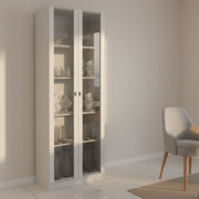 Cristaleira com 2 Portas de Vidro e 4 Prateleiras MDP Branco Tecnomobili