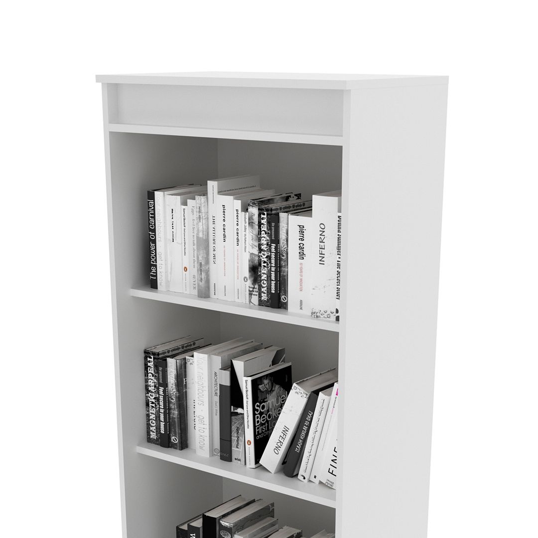 Estante para Escritório Estante com 4 Prateleiras MDP Branco Tecnomobili