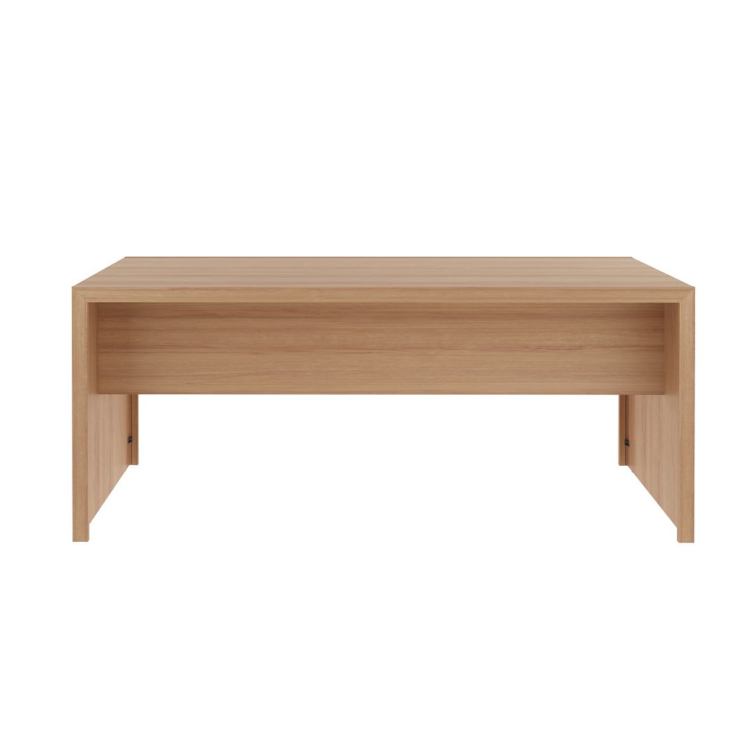 Conjunto de Escritório com Gaveteiro com  Rodinhas 3 Gavetas e Mesa para Escritório 180cm MDP Amêndoa Tecnomobili