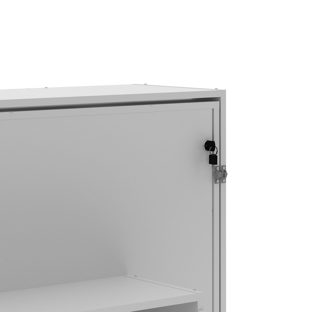 Cama Articulada Vertical Casal de Parede com 2 Nichos MDP Branco Até 240kg Tecnomobili
