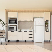 Cozinha Completa 5 Peças 225x310cm Com Amplo Espaço E Pintura Uv Em Mdp/mdf Politorno