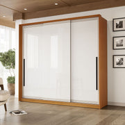 Guarda-Roupa 3 Portas 4 Gavetas 220cm Com Detalhes Usinados E Corrediça Telescópica Em Mdp/mdf Politorno