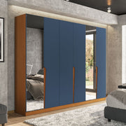 Guarda-Roupa 6 Portas 4 Gavetas Com Espelho 242cm Em Mdp/mdf Politorno