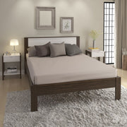 Cama de Casal Tradicional 138x188cm MDP Nogal/Branco Eucalipto Até 260kg Tecnomobili