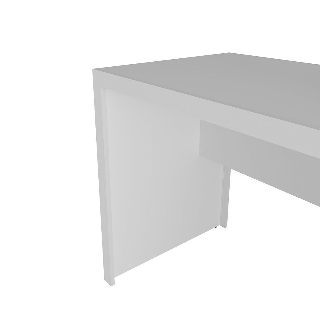Mesa para Escritório 163cm MDP Branco Design ModernoTecnomobili