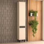 Paneleiro 2 Portas 214x37cm Com Design Compacto E Pintura Uv Em Mdp Politorno