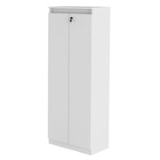 Armário Multiuso com 3 Prateleiras 2 Portas e Chave MDP Branco Tecnomobili