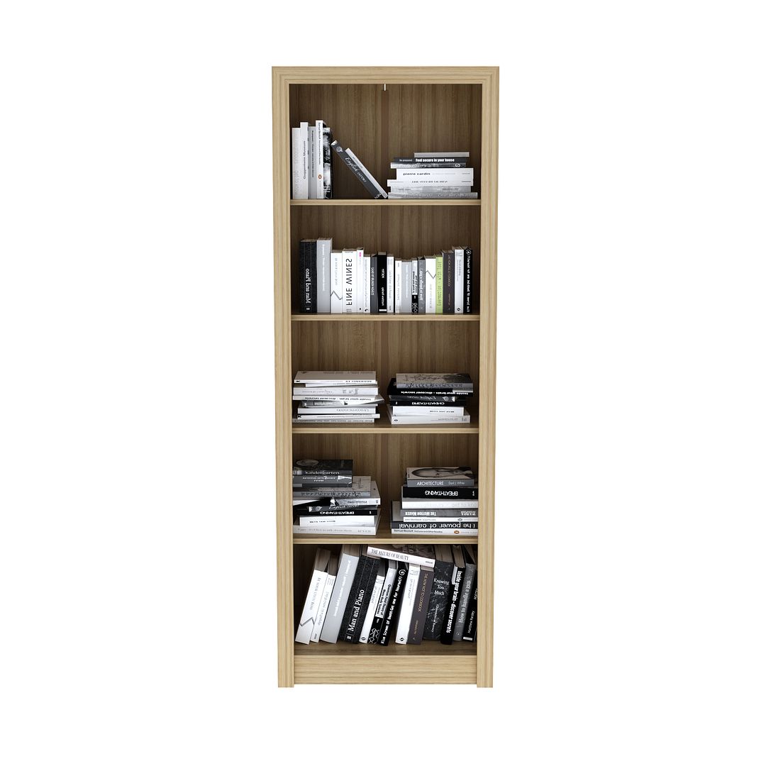 Conjunto de Escritório com 3 Armários com 2 Portas 5 Prateleiras e 2 Puxadores PVC MDP Amêndoa Tecnomobili