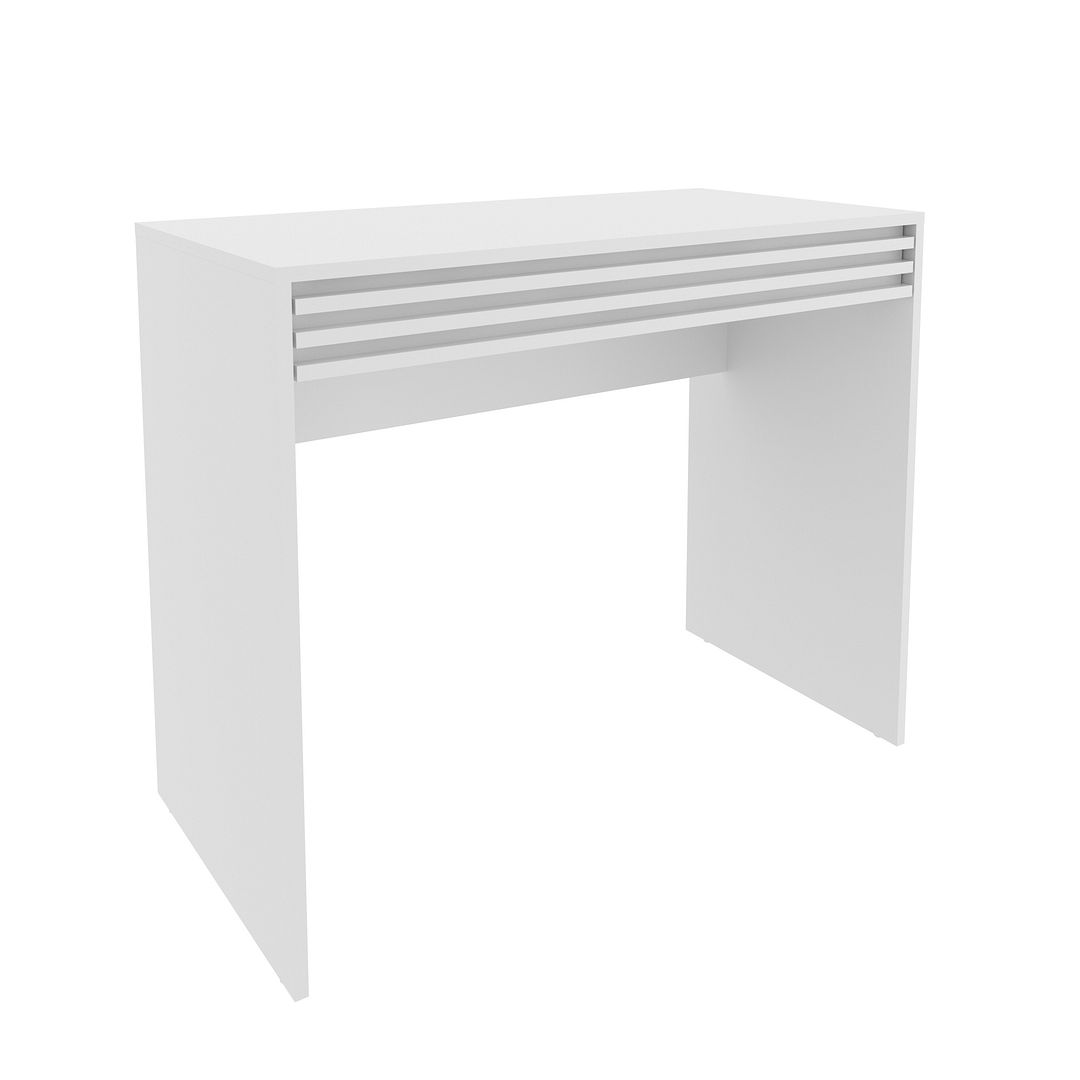 Escrivaninha 90cm com Gaveta MDP Branco Tecnomobili