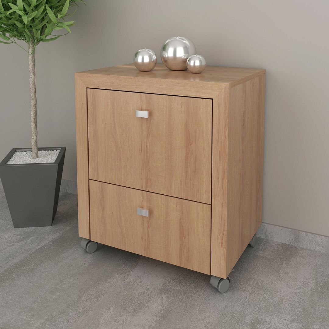 Conjunto de Escritório com Armário, Mesa 163cm e Gaveteiro 1 Gaveta MDP Amêndoa Tecnomobili
