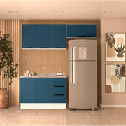 Cozinha Completa 3 Peças 225x200cm Com Design Compacto E Pintura Uv Em Mdp/mdf Politorno