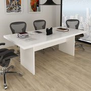 Mesa de Reunião para Escritório 100x200cm MDP Branco Tecnomobili