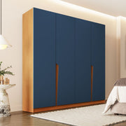 Guarda-Roupa 4 Portas 4 Gavetas 161cm Com Corrediça Telescópica Em Mdp/mdf Politorno