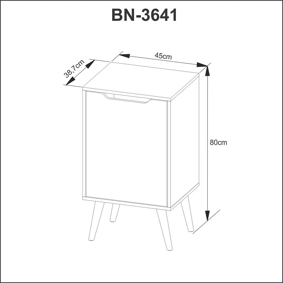 Balcão Gabinete para Banheiro 45cm com 1 Porta 1 Prateleira MDP Branco Pés Retrô Palito Tecnomobili