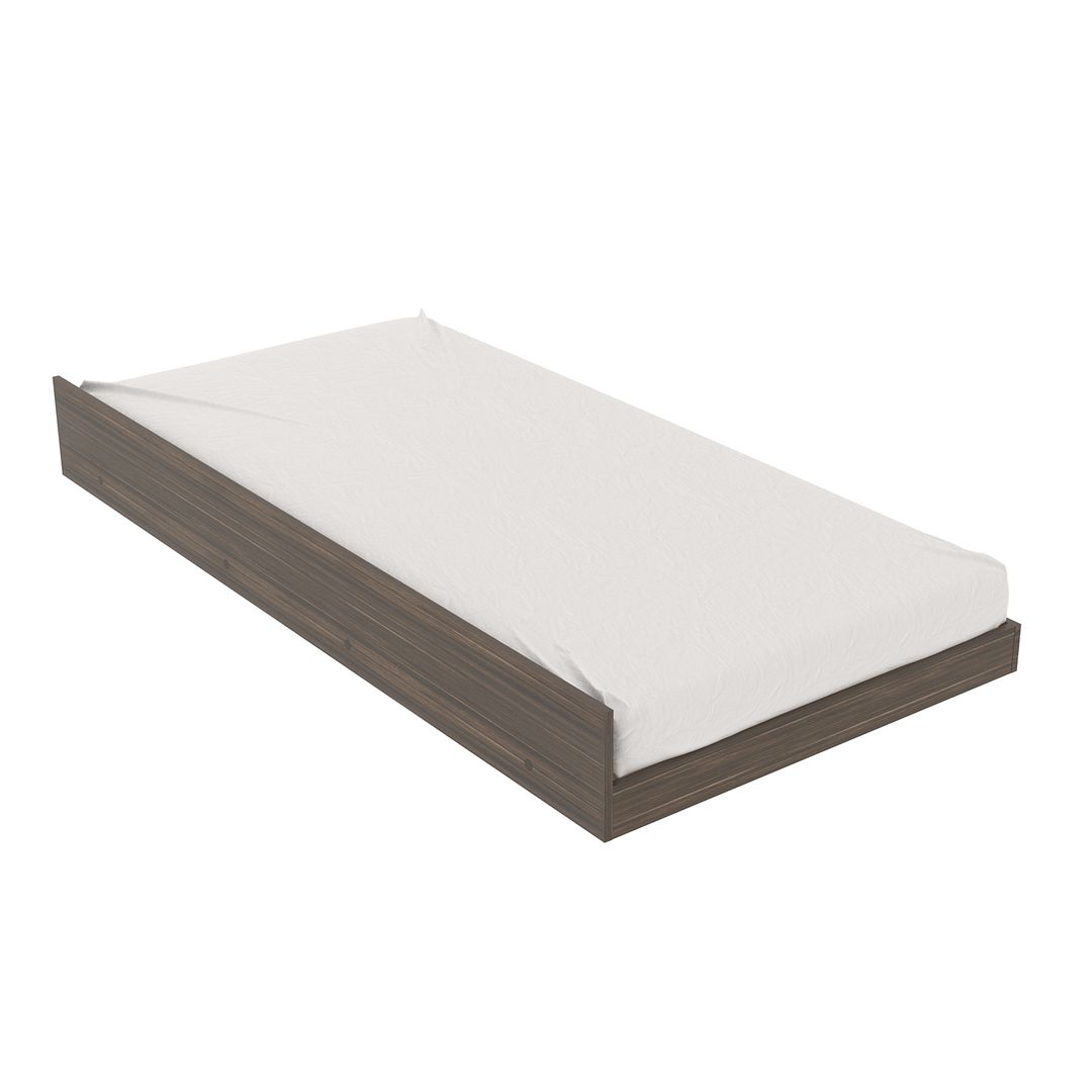 Cama de Solteiro Auxiliar para Colchão 88cm MDP Nogal Até 130kg Tecnomobili