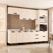 Cozinha Completa 5 Peças 225x270cm Com Amplo Espaço E Pintura Uv Em Mdp/mdf Politorno