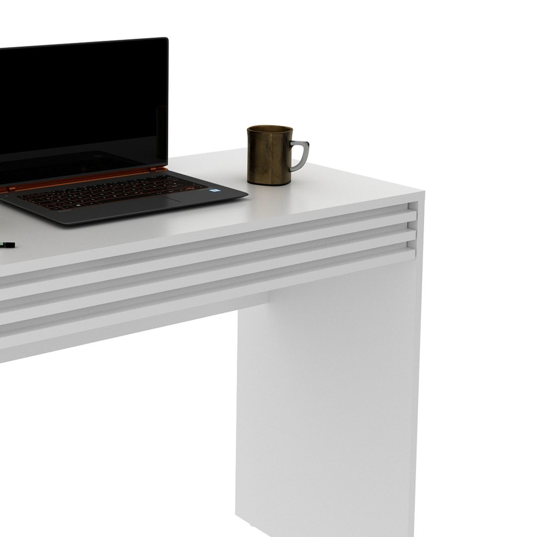 Escrivaninha 90cm com Gaveta MDP Branco Tecnomobili