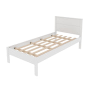 Cama de Solteiro Tradicional para Colchão 88cm MDP Branca Tecnomobili