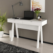 Escrivaninha Cavalete 120cm com 2 Gavetas em Branco Tecnomobili