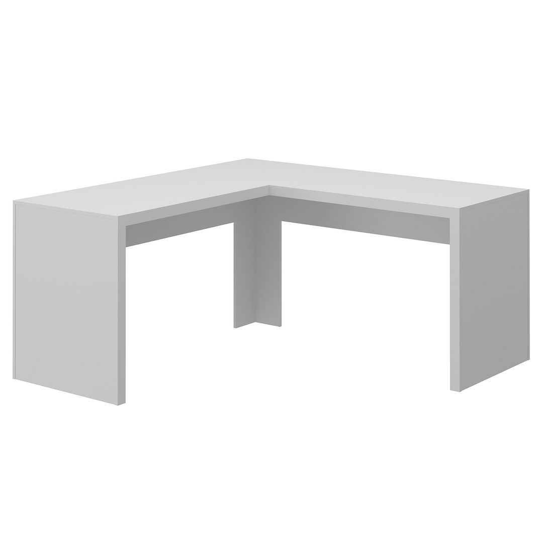 Mesa para Escritório Angular em L 157,3cm MDP Branco Acabamento Pintura UV Tecnomobili