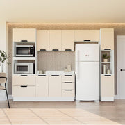 Cozinha Completa 5 Peças 225x310cm Com Amplo Espaço E Pintura Uv Em Mdp/mdf Politorno