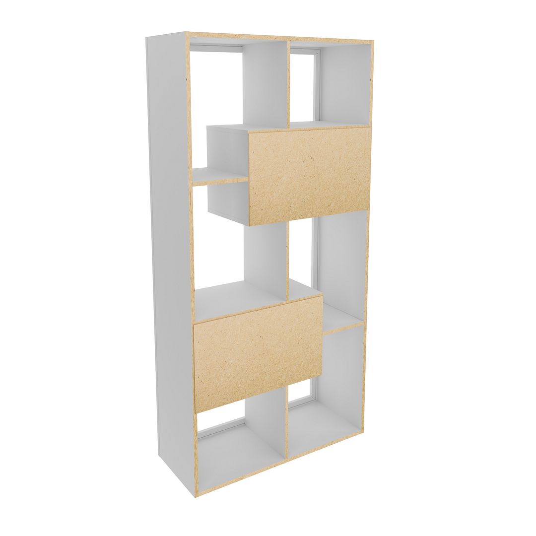 Estante Organizadora Livros para Sala com 8 Nichos/Prateleiras MDP Branco Tecnomobili