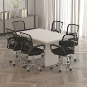 Mesa de Reunião para Escritório 136cm MDP Branco Tecnomobili