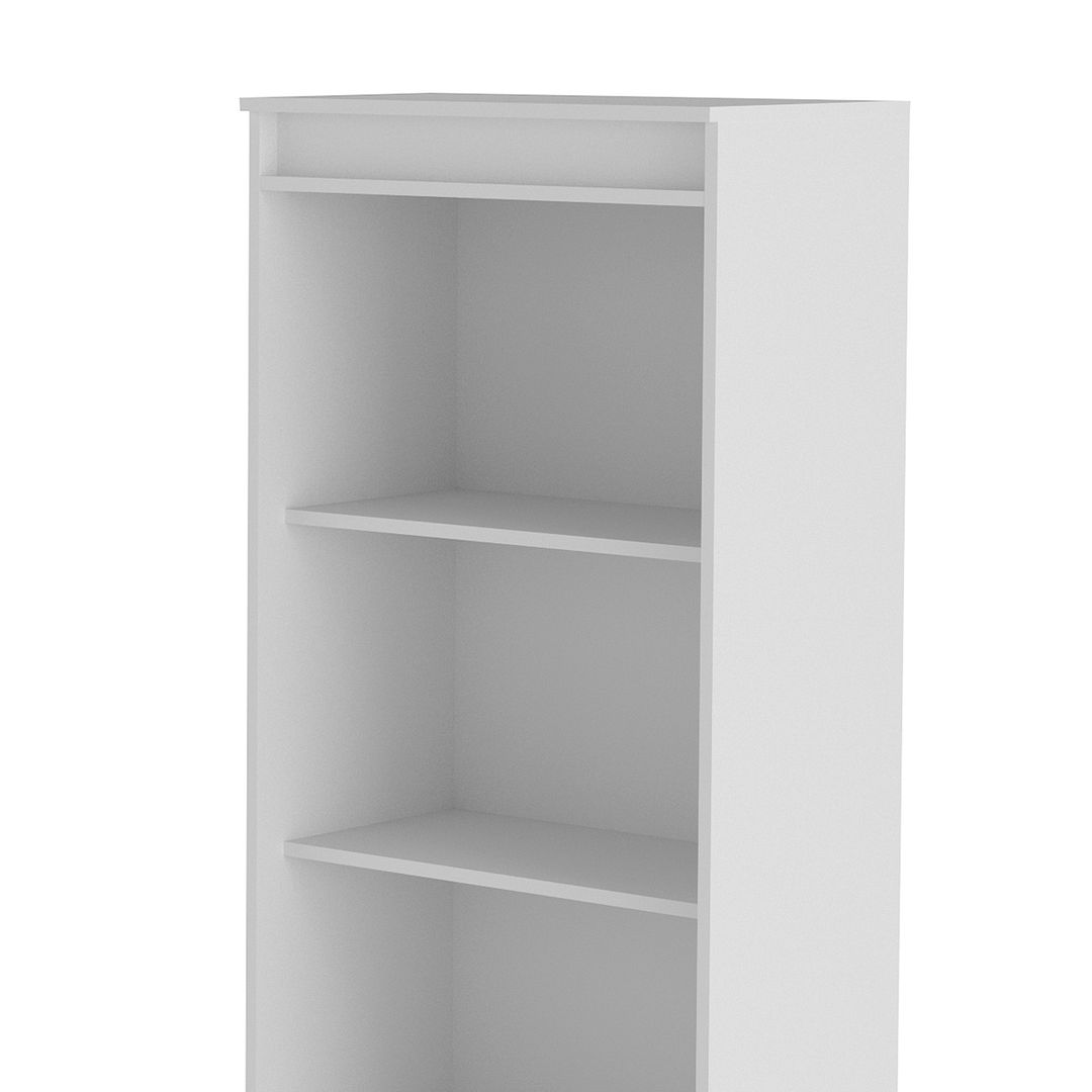Estante para Escritório Estante com 4 Prateleiras MDP Branco Tecnomobili